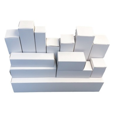 现货白卡纸盒批发多规格空小白盒正方形长方形通用白色纸盒包装盒图2