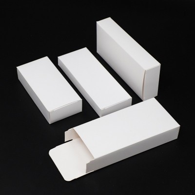 白盒现货批发通用白卡纸盒化妆品纸盒包装盒白扁盒可印刷LOGO图案图2