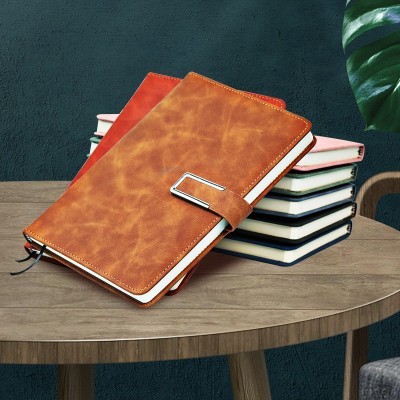 a5笔记本定制pu面时尚学生日记本U型扣软抄本 办公商务会议记事本图4