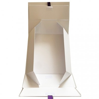 手提式折叠礼盒定制跨境外贸服装包装盒一片式翻盖礼品盒定做logo图5