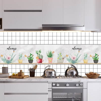 卡通清新现货装饰厨房防水防油贴纸自粘式加厚耐高温灶台瓷砖贴纸图4