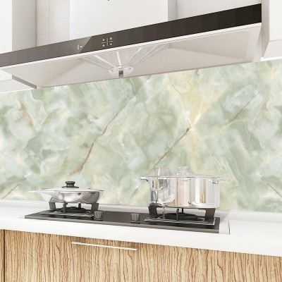 厨房仿大理石纹贴纸 自粘防油污耐高温墙贴防水浴室壁纸瓷砖墙贴图2