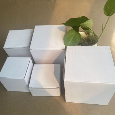 2mm长方形白瓦楞纸盒现货三层加厚正方型加厚包装盒图2
