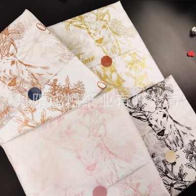 现货雪梨纸ins风印花小鸟麋鹿礼物服装图案包装纸拷贝纸印刷logo图4