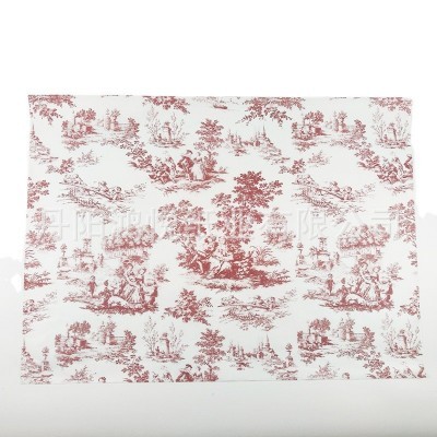 28g加厚雪梨纸ins风法式复古仕女游春图案拷贝纸服装礼物包装纸图5