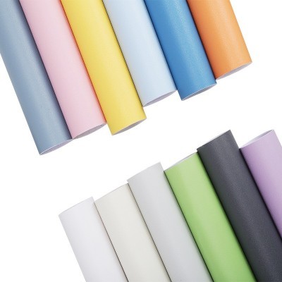 墙纸自粘批发纯色客厅宿舍装饰背景墙翻新贴卧室温馨防水防潮壁纸图4