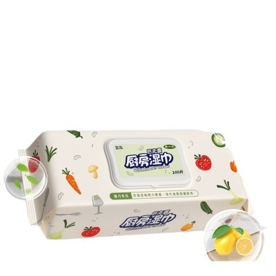 厨房湿巾强力去油污加大加厚一次性厨房专用80抽超大包清洁湿纸巾图5