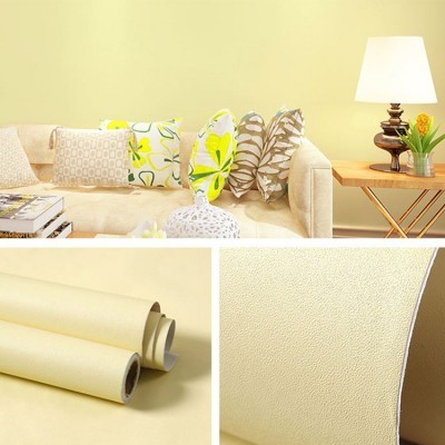 墙纸自粘素色防潮加厚防水纯色儿童宿舍幼儿园贴纸壁纸自贴小卷图2