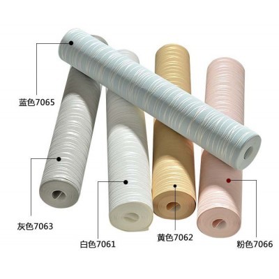 现代简约银灰色条纹无纺布墙纸自粘卧室客厅素色翻新自带胶贴纸图3