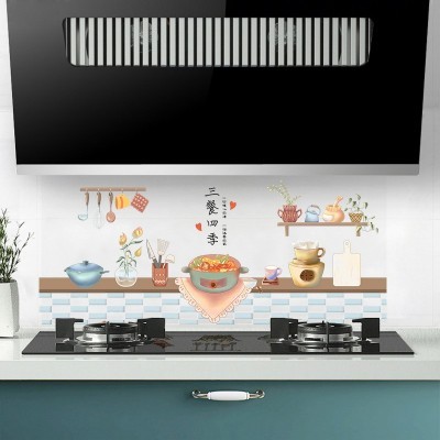 加厚厨房防油贴纸灶台自粘防水防潮防火耐高温油烟机墙面装饰贴膜图4