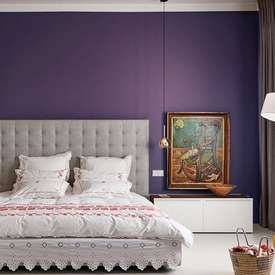 北欧风莫兰迪色系浅灰色纯色客厅电视背景墙壁纸卧室无纺布墙纸图2