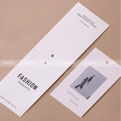 吊牌卡定做 小批量礼品首饰品服装标签纸卡定制 异形卡头卡纸印刷图3