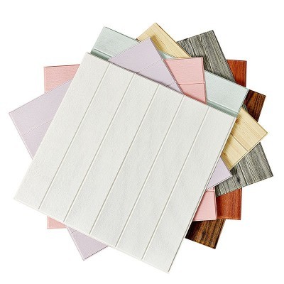 3d立体木纹墙贴客厅软包墙围护墙板泡沫天花板装饰自粘墙 壁纸防水图4