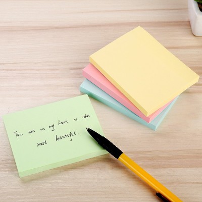 彩色方形便利贴n次学生记事贴办公便签贴3*4创意便利贴便签本批发