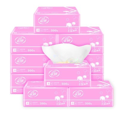 300张优韧纸巾抽纸整件批发卫生纸实惠装家用餐巾纸面巾纸抽图5