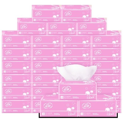 300张优韧纸巾抽纸整件批发卫生纸实惠装家用餐巾纸面巾纸抽图2
