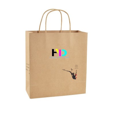 批发牛皮纸手提袋 白卡纸袋礼品服装袋子 餐饮外卖打包 手提袋图5