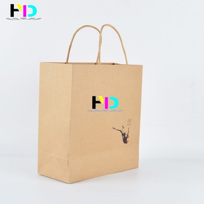 批发牛皮纸手提袋 白卡纸袋礼品服装袋子 餐饮外卖打包 手提袋图2