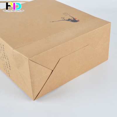 批发牛皮纸手提袋 白卡纸袋礼品服装袋子 餐饮外卖打包 手提袋图3