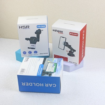 定制车载手机架彩盒重力手机支架纸盒无线充手机支架盒子包装盒图3