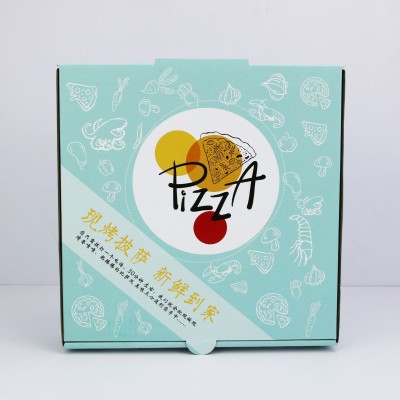加厚瓦楞披萨包装盒定做 商用外卖打包8/9/10/12寸披萨盒批发定制图3
