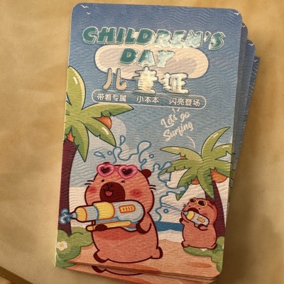 圆角小卡定制入园证工作证卡定制印刷明星周边小卡售后卡纸印刷图2