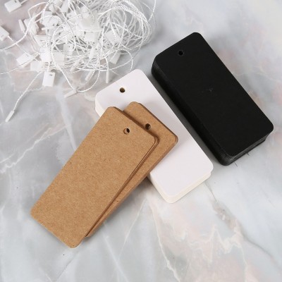 现货空白白卡牛皮纸黑卡纸服装标志吊牌厂家定做女装吊卡印字定制图2