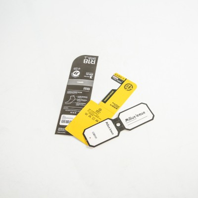 定制袜标袜卡包装吊卡免挂钩白卡纸折叠吊牌对折卡厂家纸卡定制图4