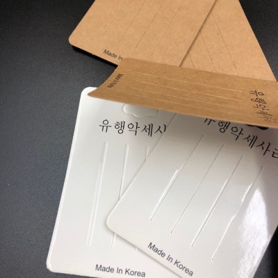 现货发夹头夹BB夹饰品手工包装纸卡纸标签 发饰品展示独立纸卡片图4