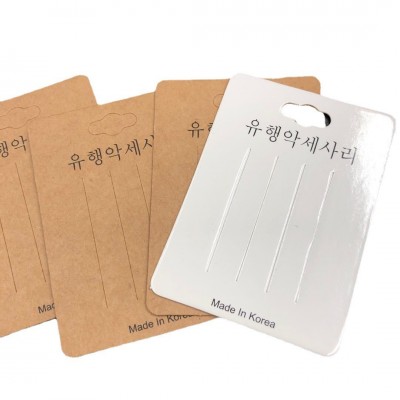 现货发夹头夹BB夹饰品手工包装纸卡纸标签 发饰品展示独立纸卡片图5