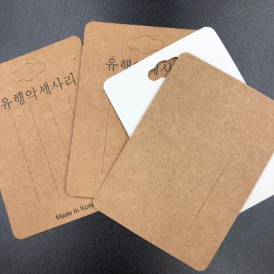 现货发夹头夹BB夹饰品手工包装纸卡纸标签 发饰品展示独立纸卡片图3