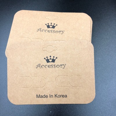 现货发夹发卡包装纸卡标签 直播发饰牛皮纸复古展示卡纸挂卡吊牌