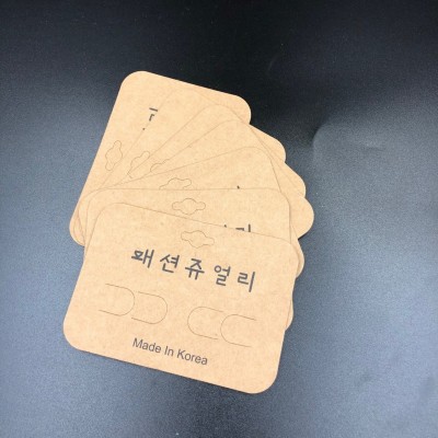 现货发夹发卡包装纸卡标签 直播发饰牛皮纸复古展示卡纸挂卡吊牌图5