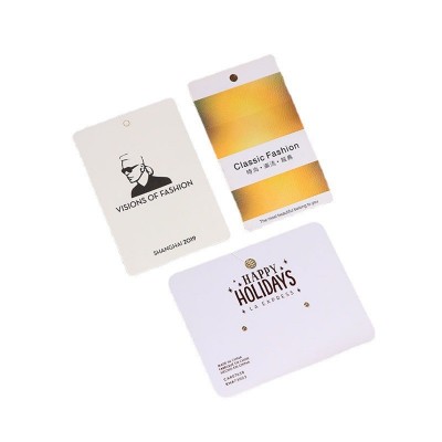 服装吊牌定做卡头对折纸卡发夹卡烫金吊牌各种工艺卡片免费设计图5