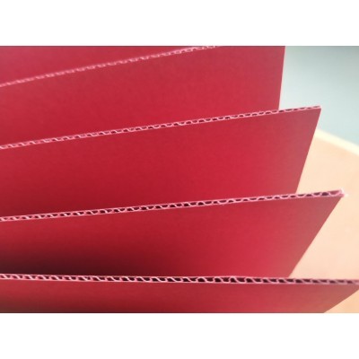 三层红色F坑彩色瓦楞纸坑纸内衬内卡内盒彩盒厂家加工定制图5