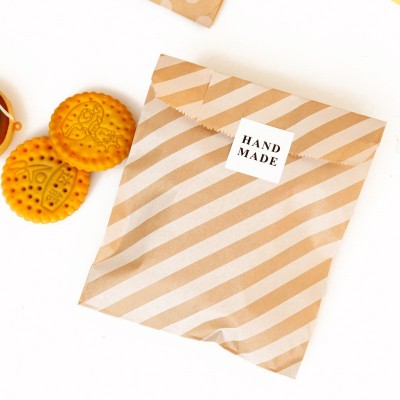 牛皮纸烘焙包装袋曲奇糖果包装纸袋牛皮thank you小礼品袋25个/包图3