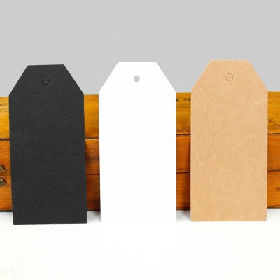 4.5x9.5cm牛皮纸吊牌波浪头空白DIY吊牌礼品包装吊卡留言卡 100枚图3