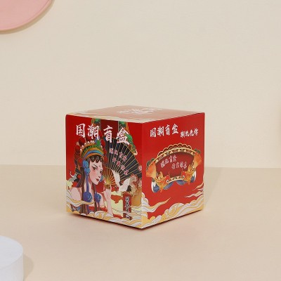 2024新款国潮包装盒潮流惊喜撕拉盲盒空盒小批量彩盒盲 盒空盒批发图2