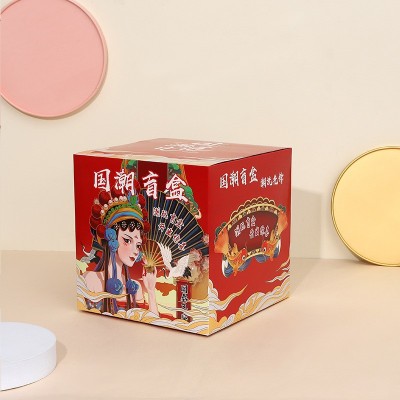 2024新款国潮包装盒潮流惊喜撕拉盲盒空盒小批量彩盒盲 盒空盒批发图5