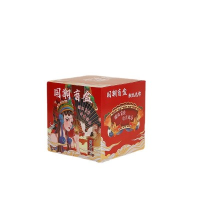 2024新款国潮包装盒潮流惊喜撕拉盲盒空盒小批量彩盒盲 盒空盒批发图3