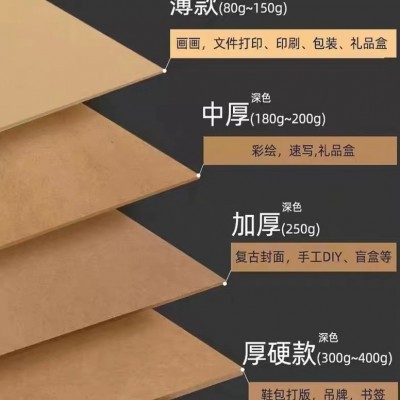 再生牛皮纸100g-500g黄色包装牛皮纸 浅色再生GRS牛皮纸 深色牛皮图3
