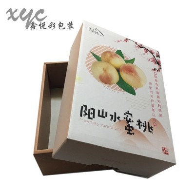 桃子包装盒水蜜桃礼盒高档通用水果阳山桃子空盒包装箱纸箱定制