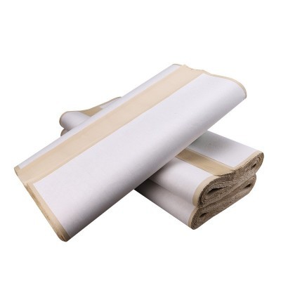 安徽泾县四尺仿古毛边纸半生半熟对开练习纸加厚宣纸书画纸批发图2