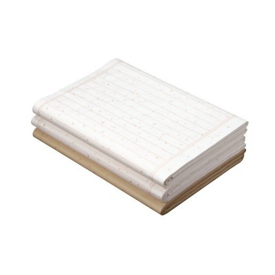 四尺对开半生熟竖条格子状元笺仿古洒金竖行宣纸批发格子毛笔书法图5