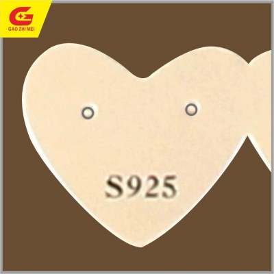 厂家直销 耳钉卡纸 DIY铜版纸 纸质标签定吊卡 心形纸卡批发图4