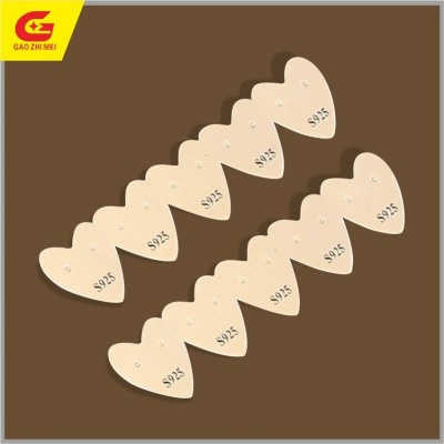 厂家直销 耳钉卡纸 DIY铜版纸 纸质标签定吊卡 心形纸卡批发图2