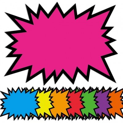 中号荧光爆炸贴 彩色标价签标价牌 POP广告纸促销活动价格牌批发图5