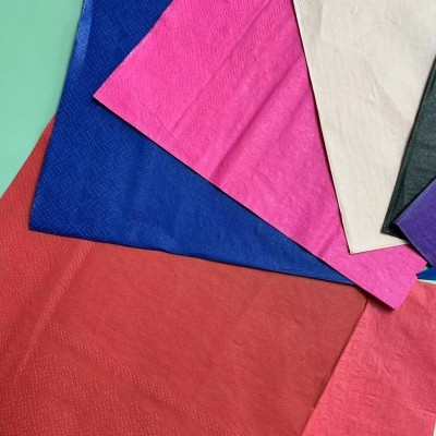 外贸工厂彩色纸巾2层一次性餐巾33x33印花餐巾纸 纯色批发图5