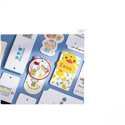 吊牌纸卡定 做 服装包装彩色卡头 对折卡纸包装盒合格证卡片图4