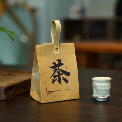 厂家直销现货茶叶盒 国风牛皮纸白茶包装绿茶红茶小袋散 茶礼盒